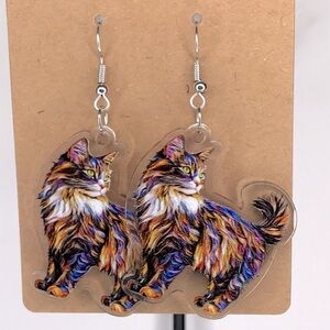Colorful Cat Earrings